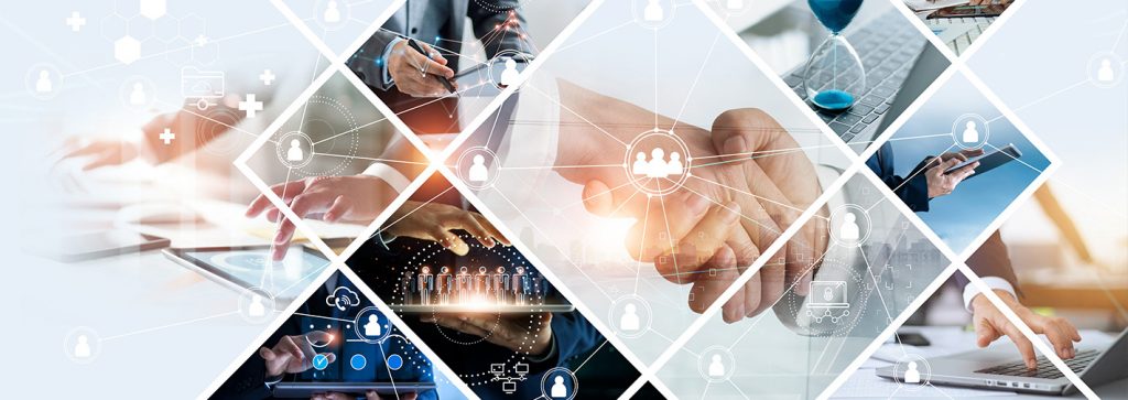 Eine Collage an Business-Grafiken